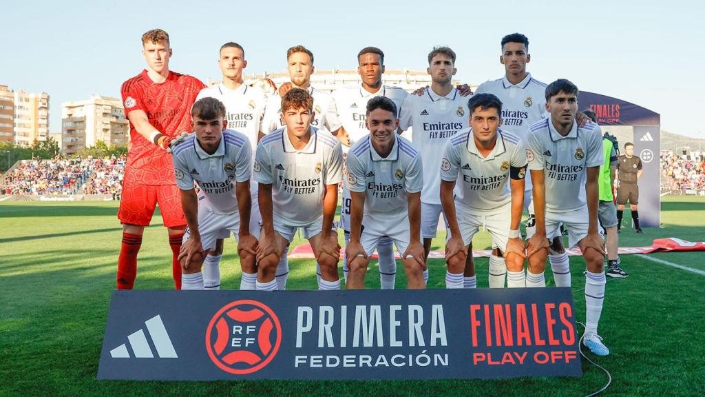 El once del Castilla en la final por el ascenso a Segunda División contra el Eldense