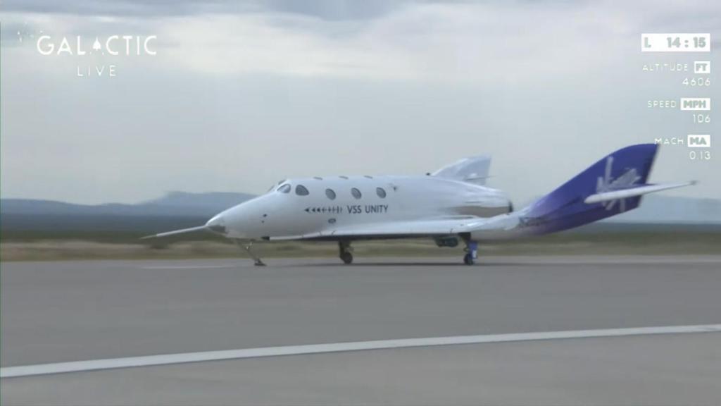 La VSS Unity tocando suelo.