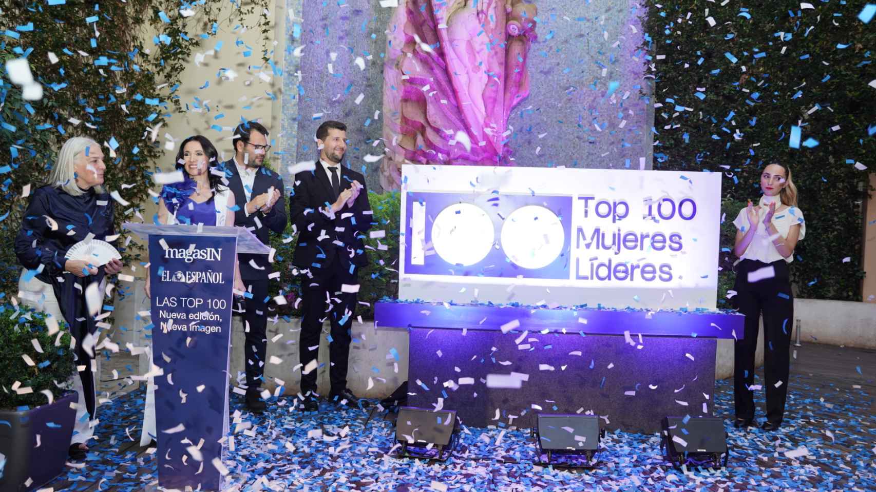 Presentación del nuevo logo de 'Las Top 100 Mujeres Líderes', durante la fiesta inaugural de su XI Edición.
