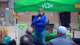 El presidente de Vox en Palencia, José Martín Morrondo, en un acto