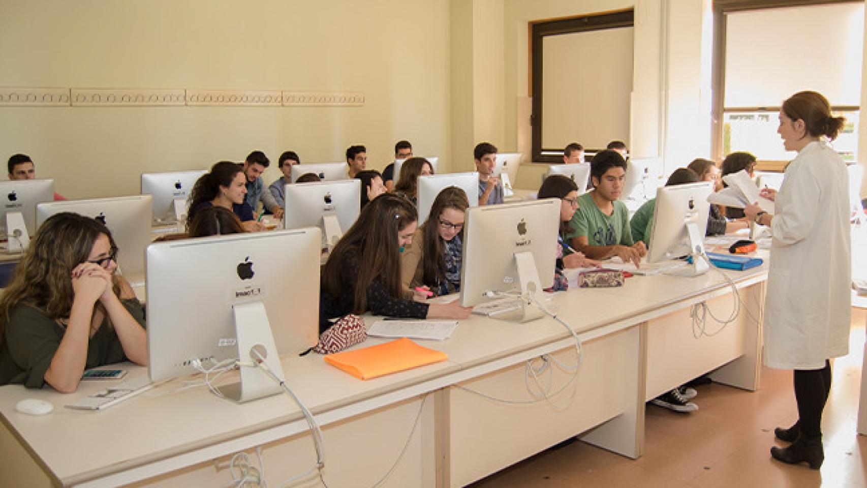 Una aula de la Universidad de Salamanca