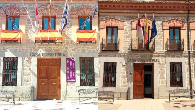 Cartel retirado de la fachada del Ayuntamiento de Sonseca - PSOE Sonseca