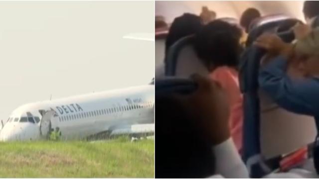 Un avión aterriza en EEUU sin tren de aterrizaje delantero