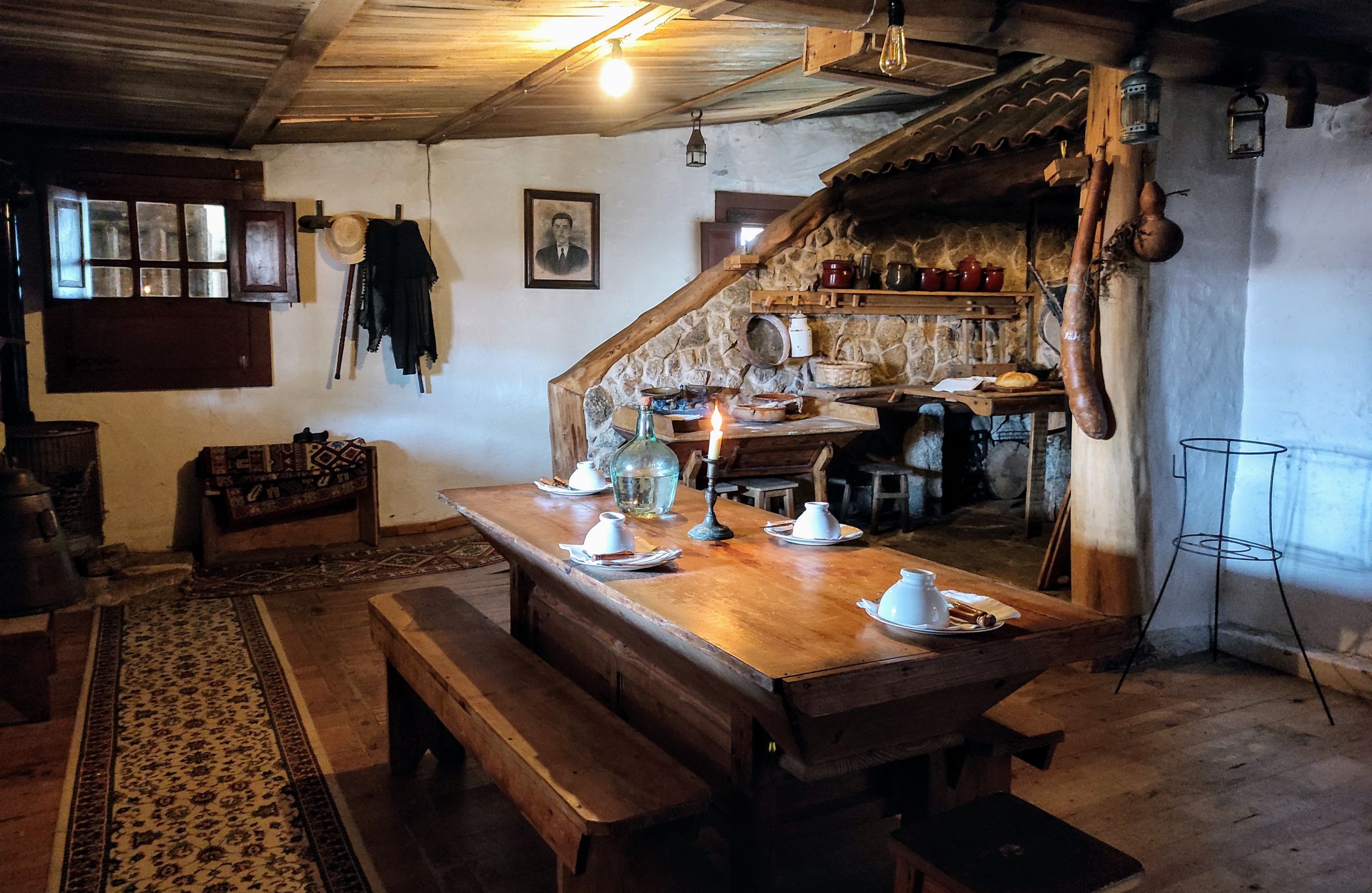 Recreación del interior de una casa agraria del siglo XVIII en O Quinteiro de Temperán, O Grove. Foto: Treintayseis