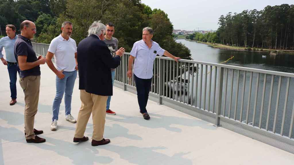 Inauguración de la pasarela sobre el río Lérez.