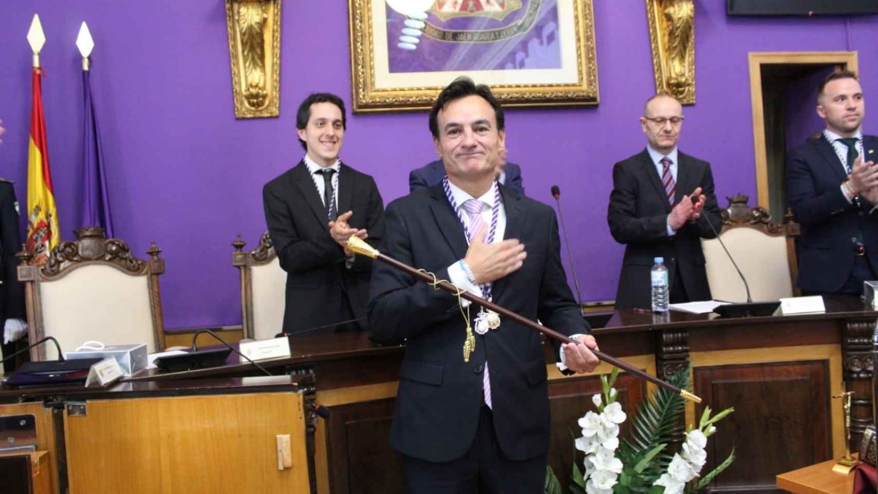 El alcalde de Jaén, Agustín González, durante la toma de posesión el pasado 17 de junio.