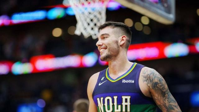 Willy Hernángomez, durante un partido con los Pelicans.