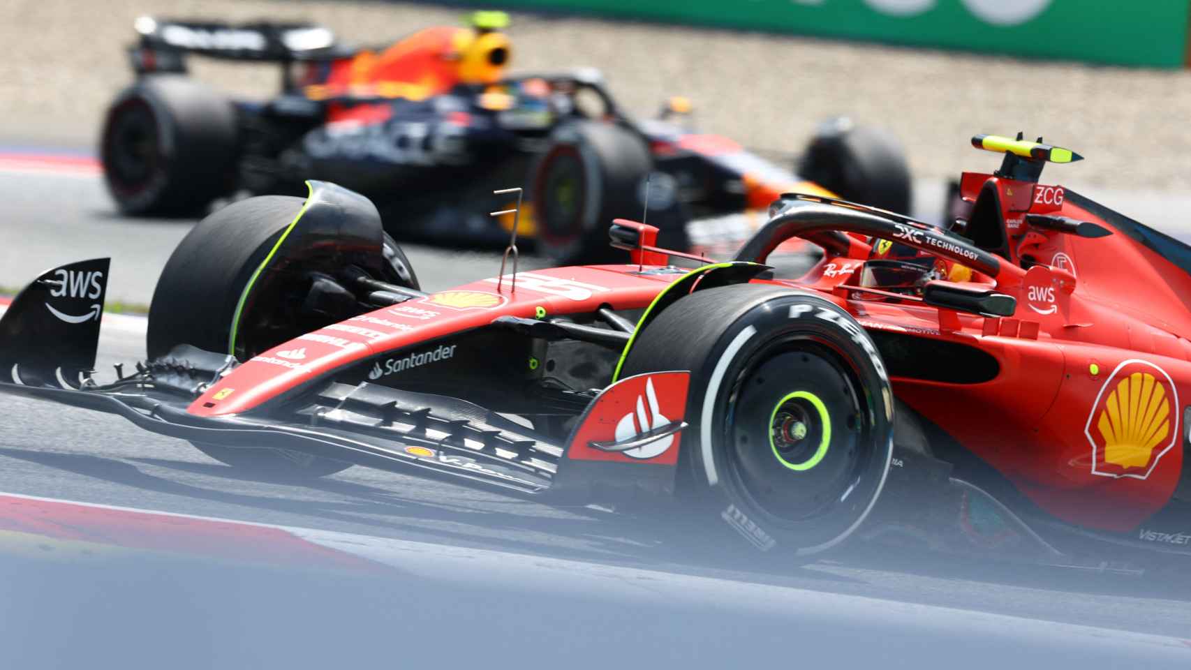 El Ferrari de Carlos Sainz Jr., durante los entrenamientos del Gran Premio de Austria de la F1 2023