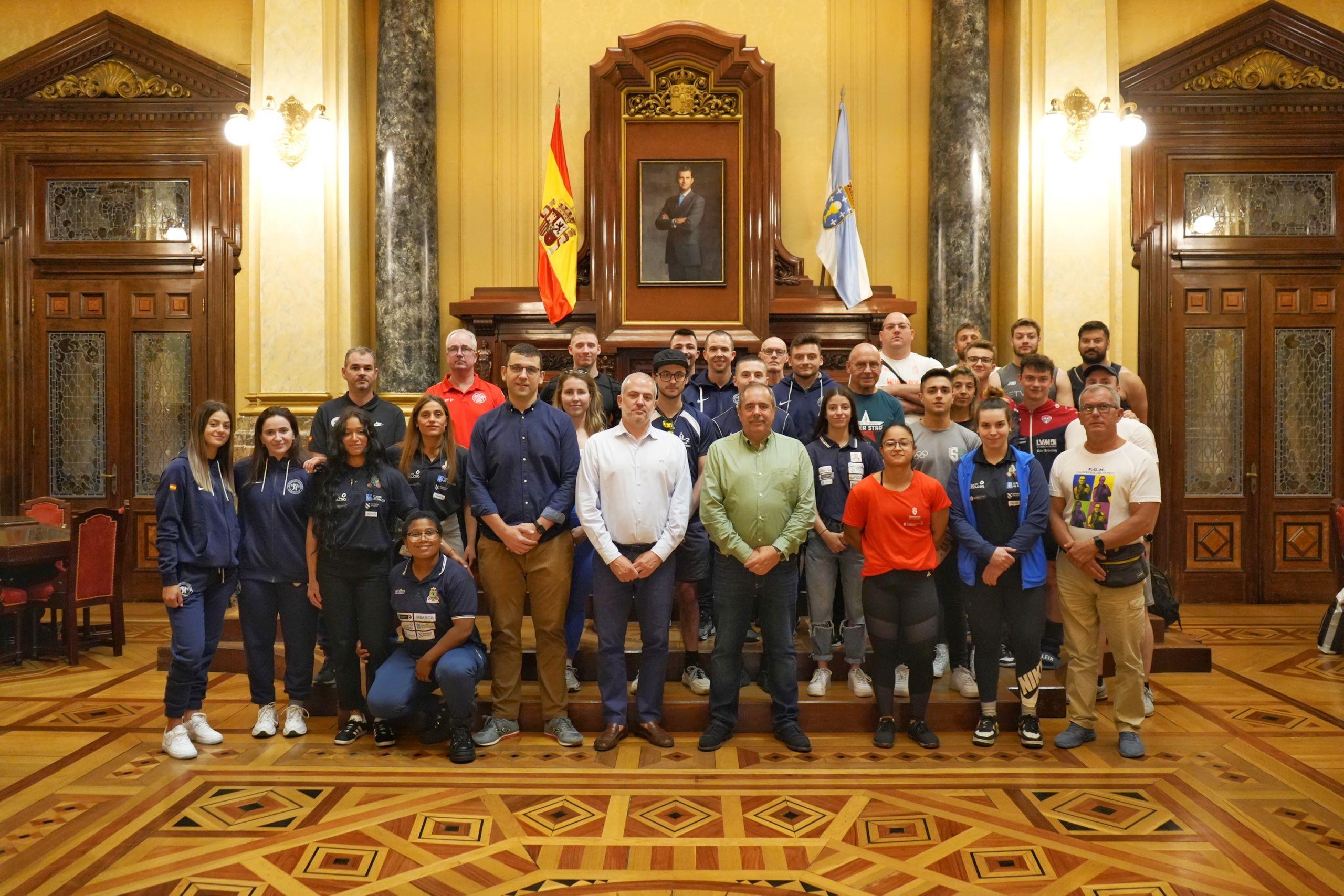 Recepción participantes en el Trofeo Internacional de Halterofilia Cidade da Coruña (Concello da Coruña).