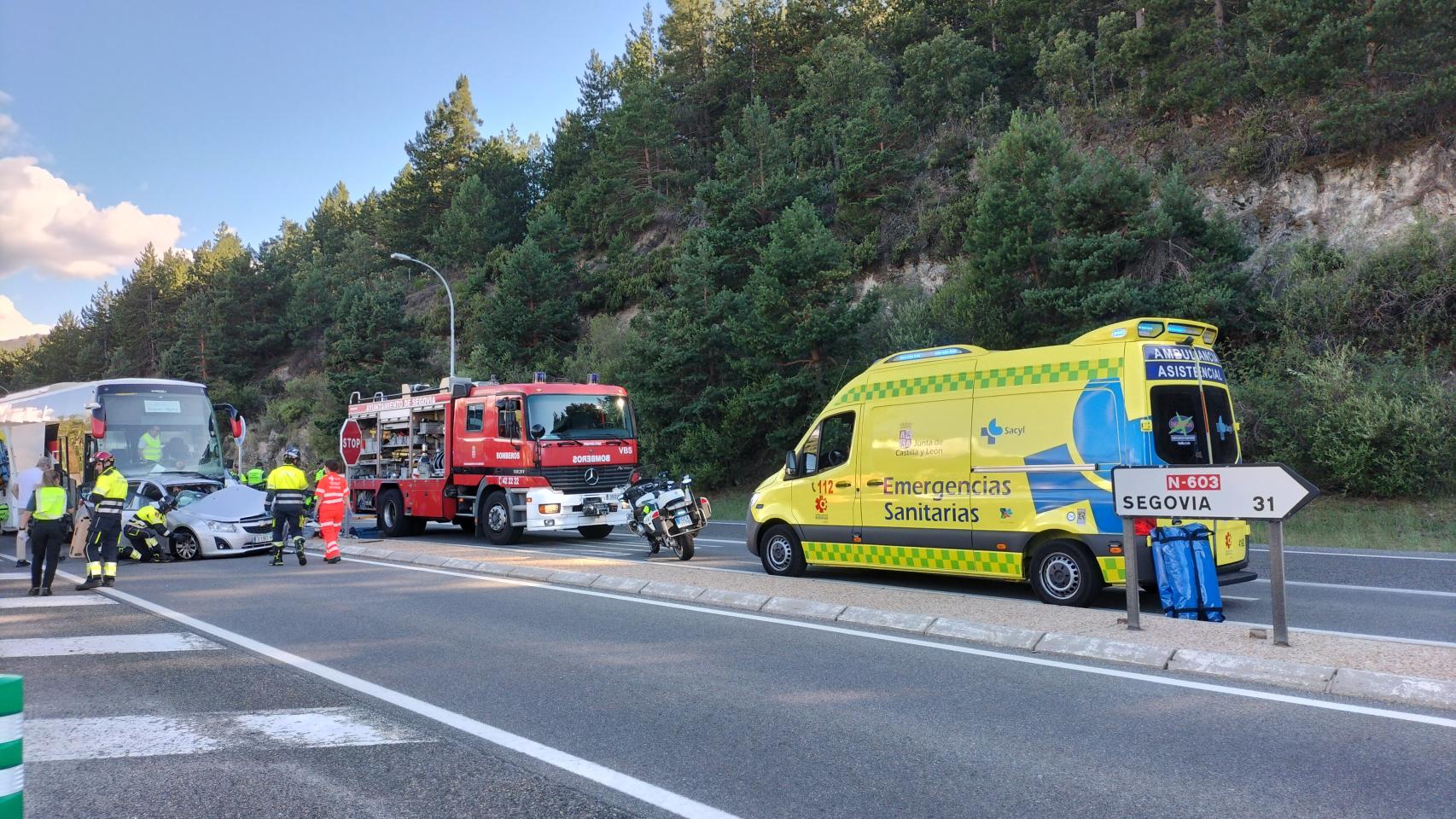 Dos heridos en un accidente en El Espinar