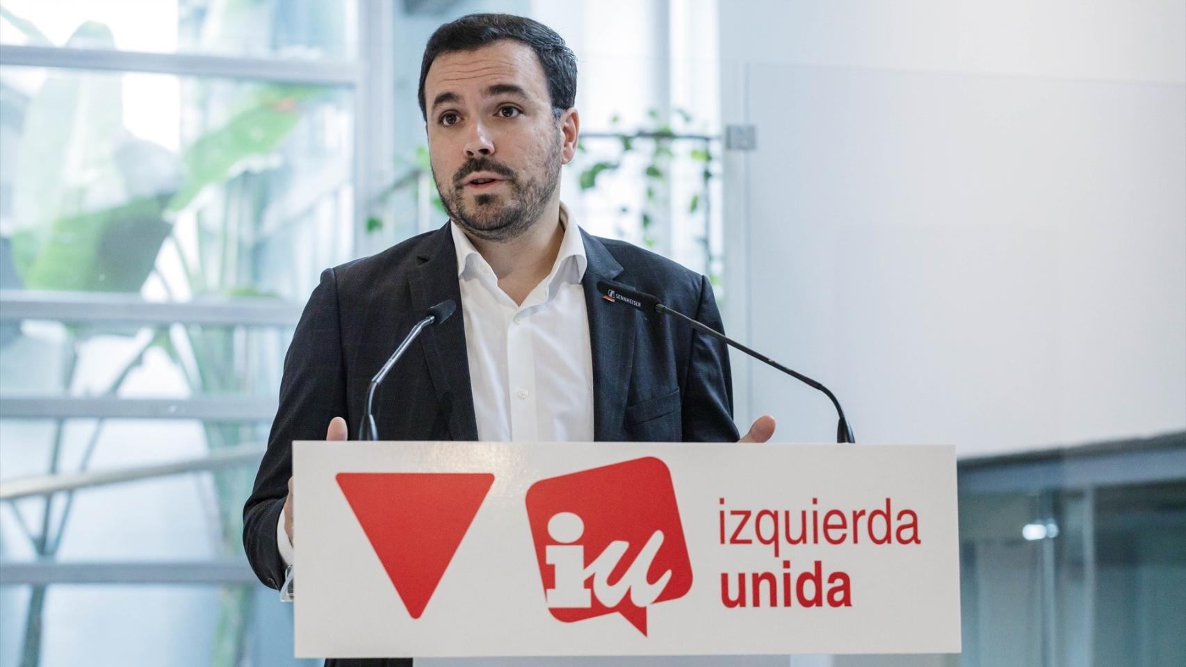 El coordinador de Izquierda Unida (IU) y ministro de Consumo, Alberto Garzón