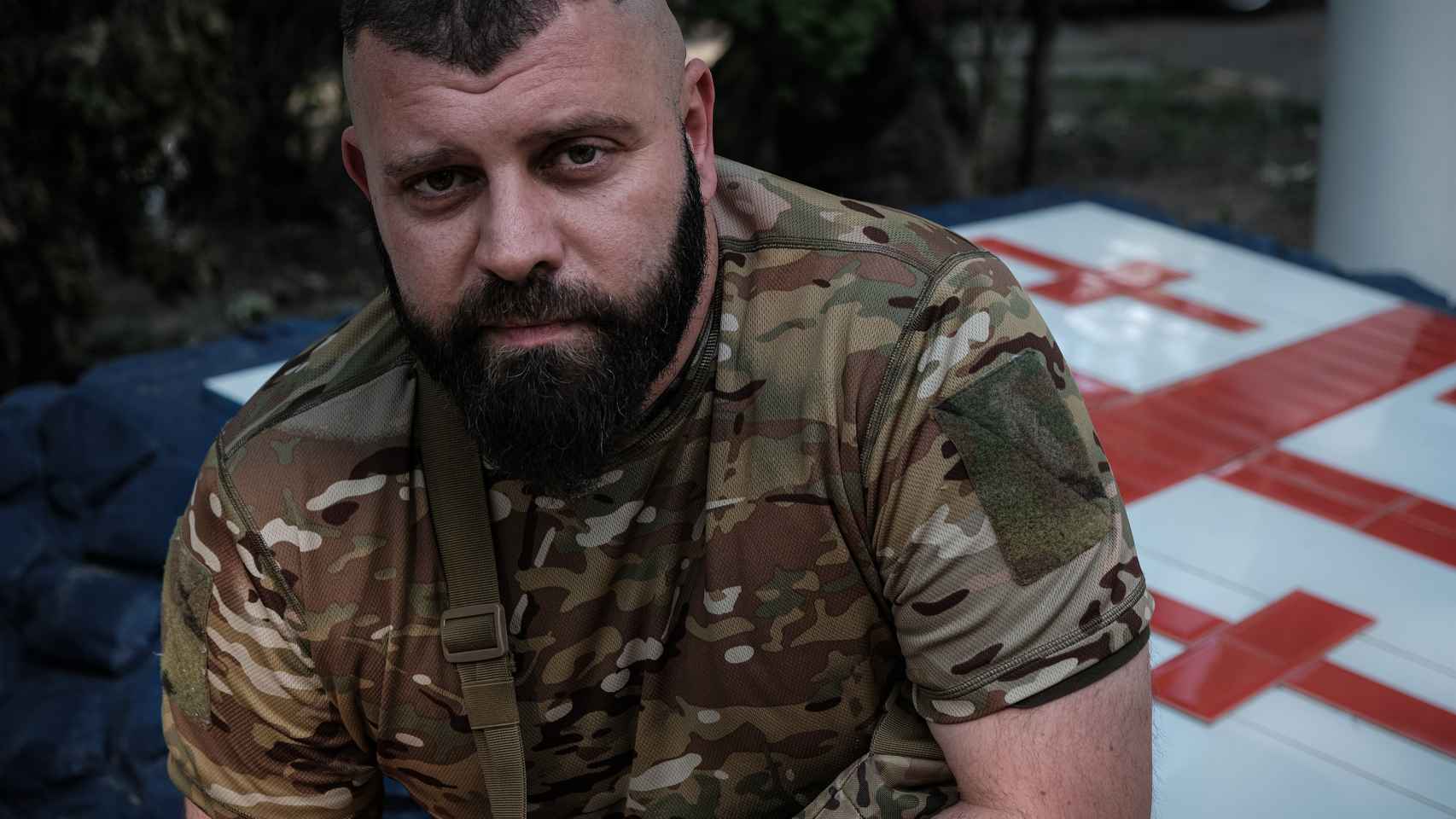 El líder de la Legión Georgiana, Mamuka Mamulasvili.