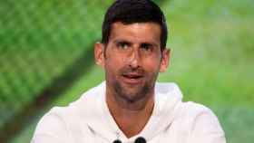 Novak Djokovic, en rueda de prensa de Wimbledon