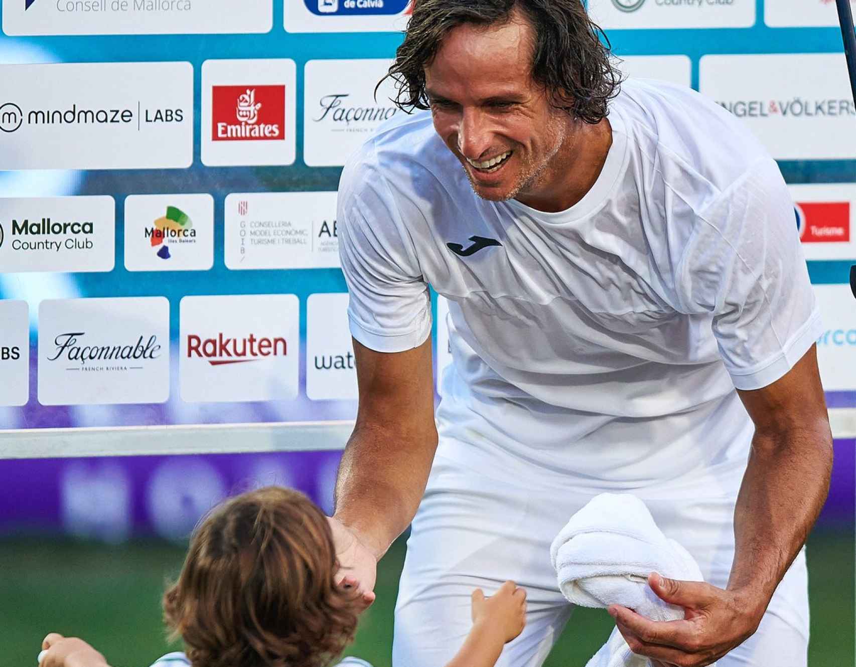 Una imagen de Feliciano López en su despedida. Foto: Twitter Mallorca Championships