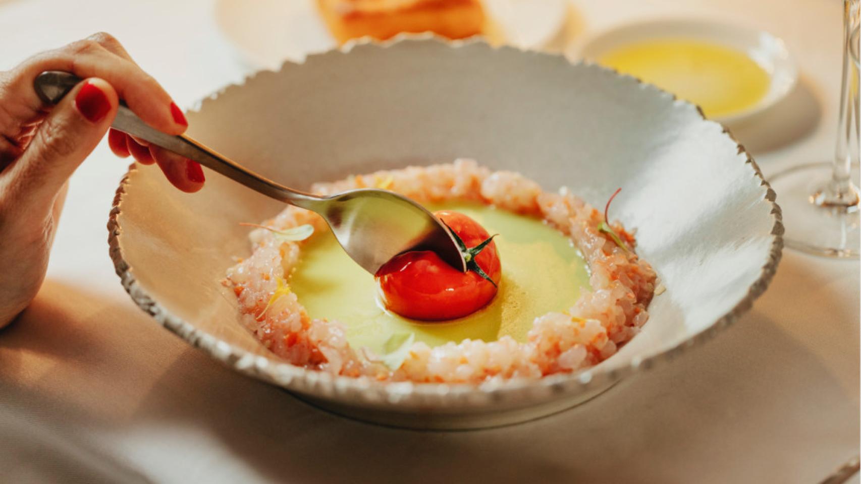 El plato 'Tomate Nitro' del chef andaluz Dani García.