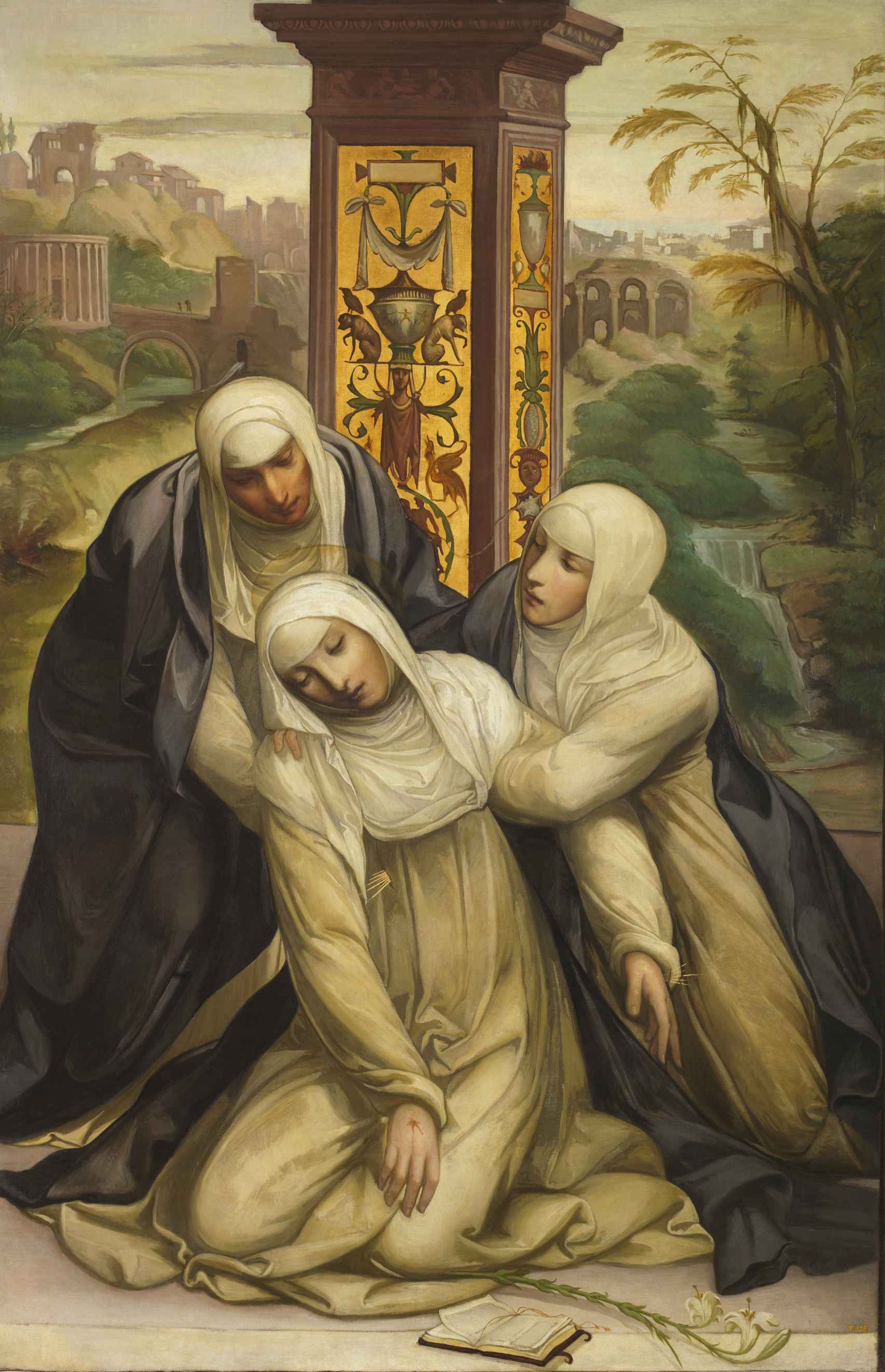 Estigmatización de Santa Catalina de Siena (copia) Eduardo Rosales Óleo sobre lienzo, 214 x 134 cm 1862 Madrid, Museo Nacional del Prado