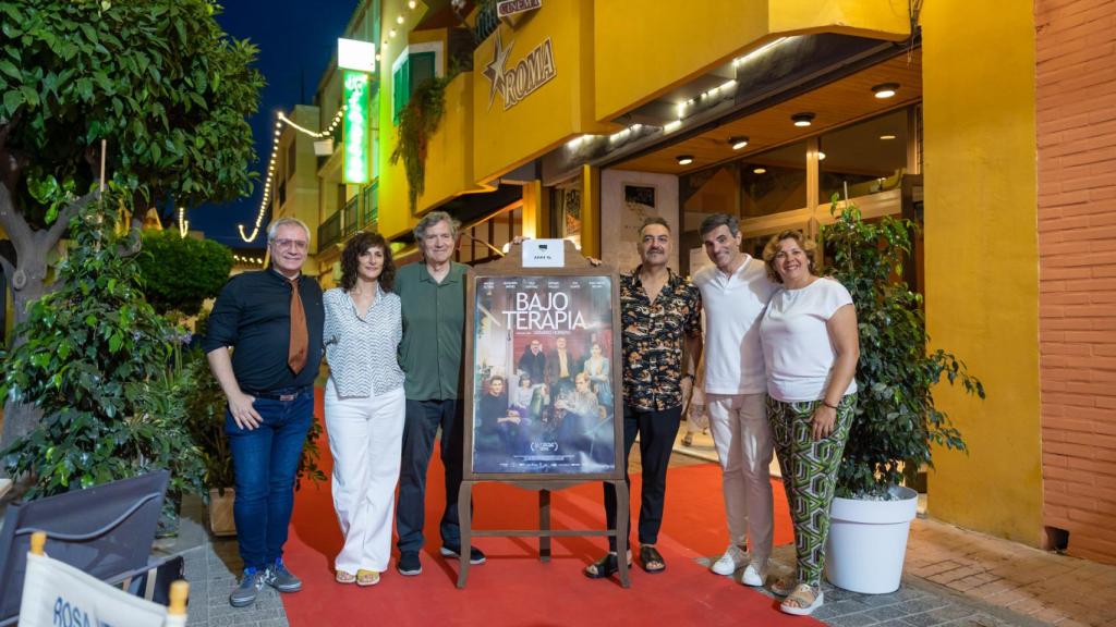 Gerardo Herrero en su presentación en l’Alfàs su película ‘Bajo terapia’.