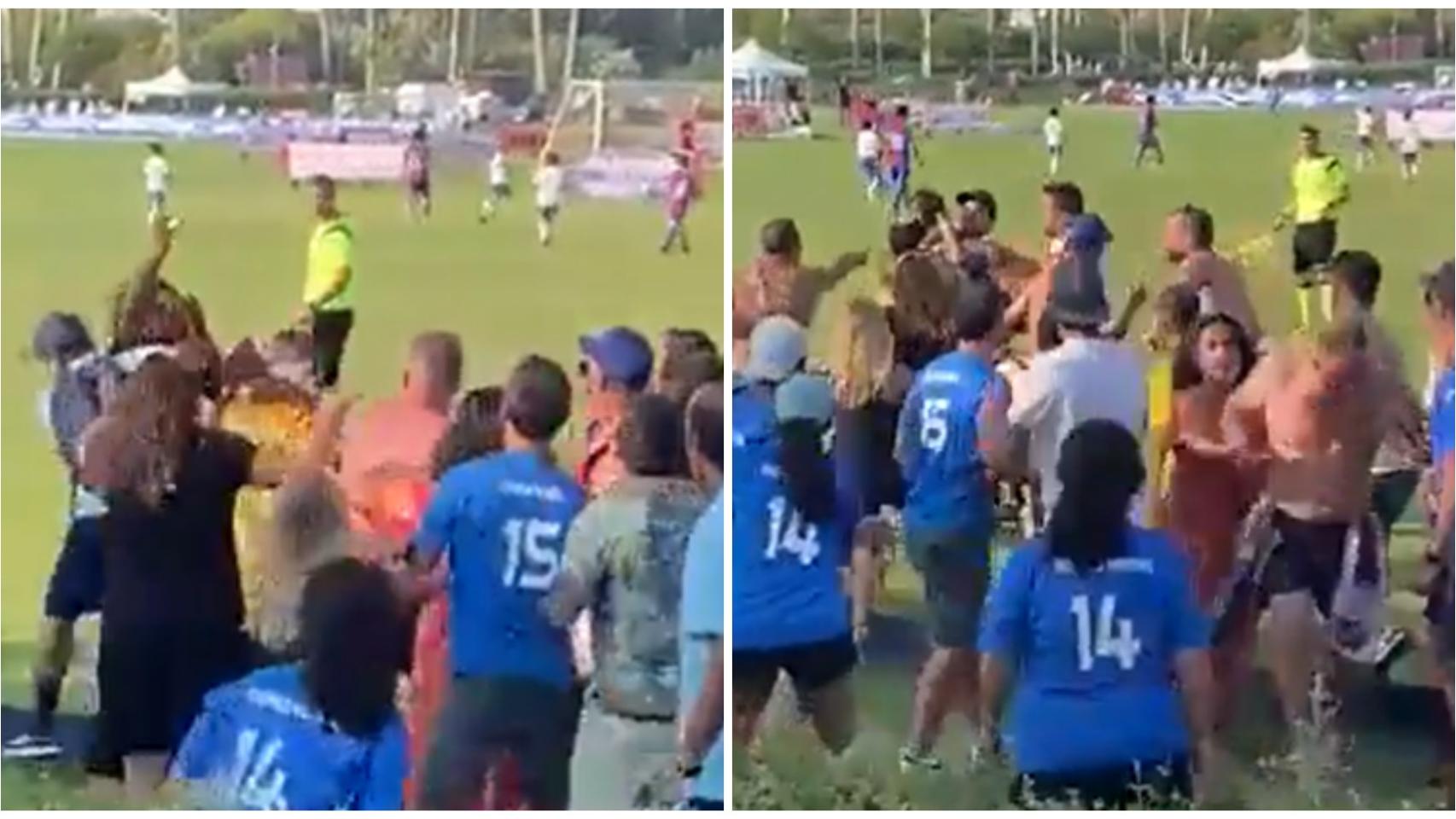 Momento de la agresión en la Iberian Cup.