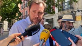 El presidente del grupo municipal socialista en el Ayuntamiento de Valladolid, Óscar Puente, en declaraciones a los medios
