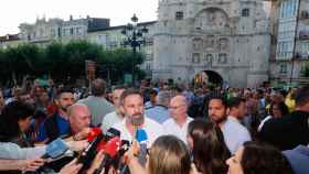 El líder de Vox, Santiago Abascal, este lunes en Burgos.