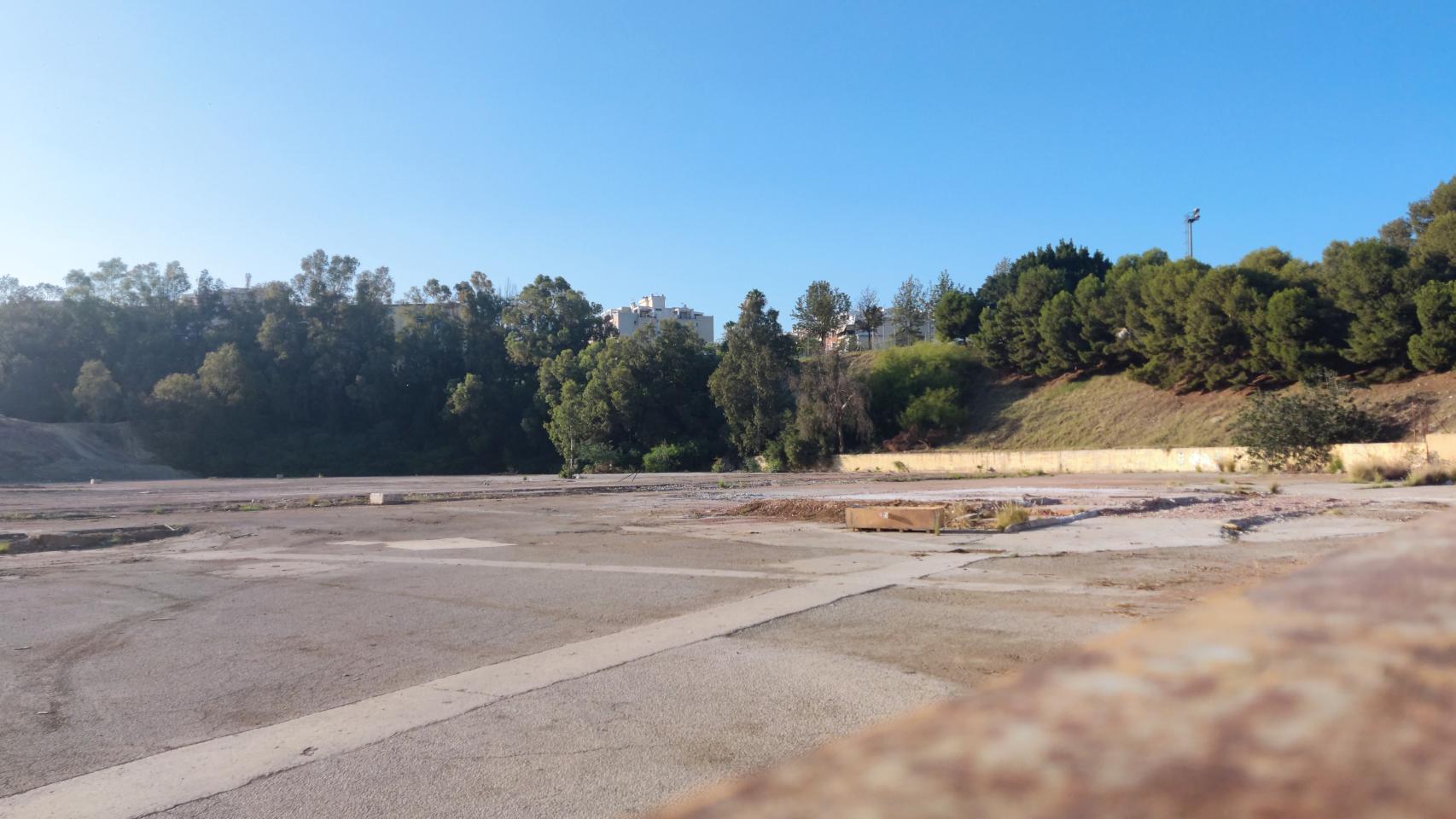 Imagen actual de la parcela de la antigua fábrica de ladrillos Salyt, en Málaga.