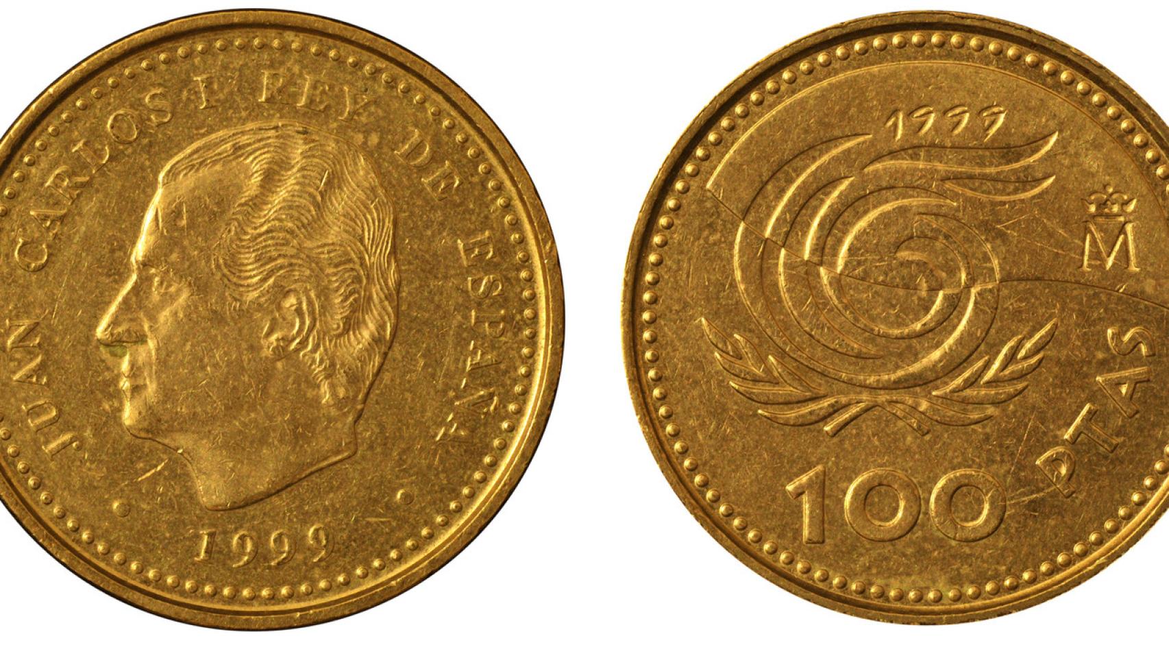 Moneda de 100 pesetas.