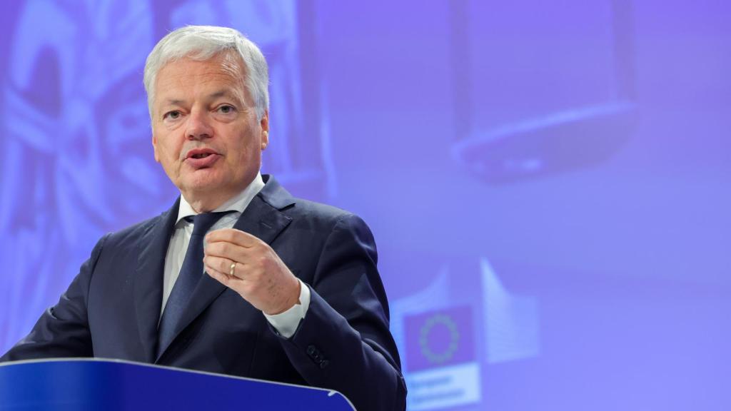 El comisario europeo de Justicia, Didier Reynders, este miércoles en la presentación del Informe de la situación del Estado de derecho en la UE.