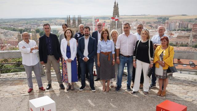 El secretario general del PSCyL, Luis Tudanca, durante la presentación de los candidatos al Congreso y al Senado por Burgos, este miércoles.