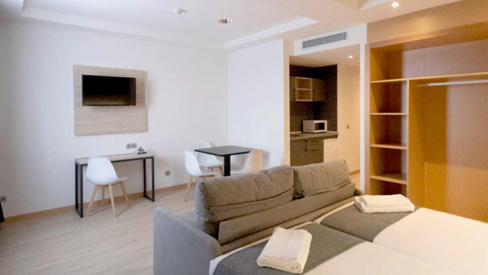 Imagen de una de las habitaciones de Alda Hotels