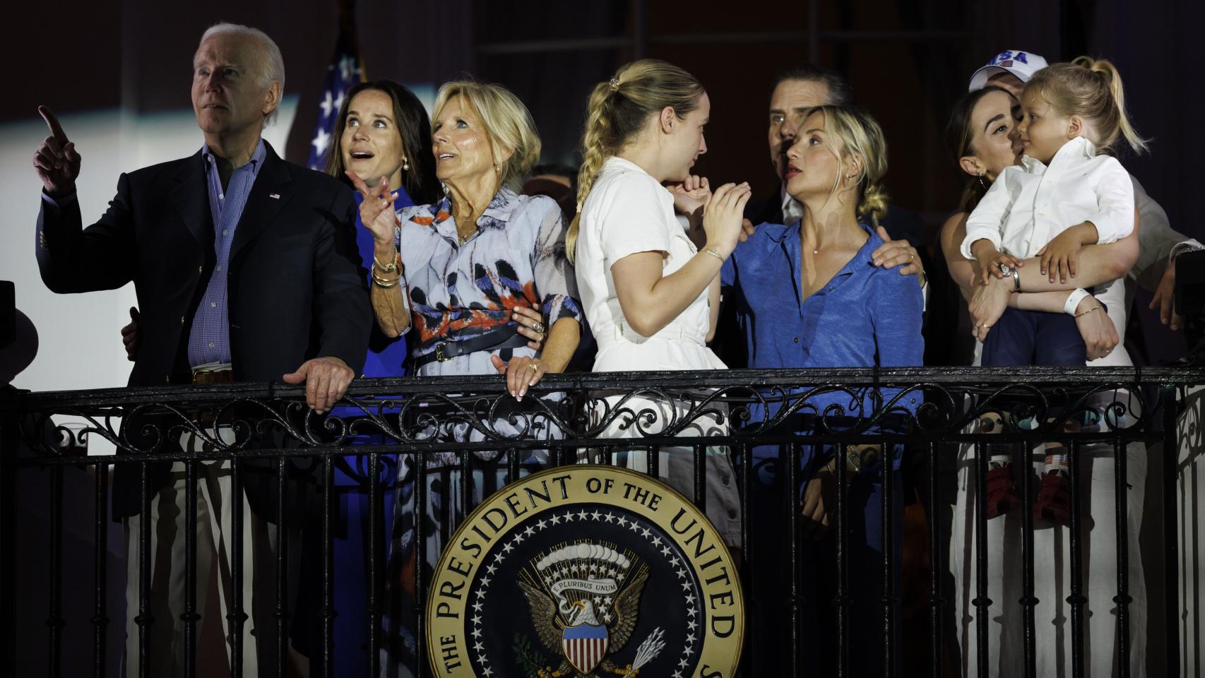 La familia presidencial de Estados Unidos en las celebraciones del Día de la Independencia.