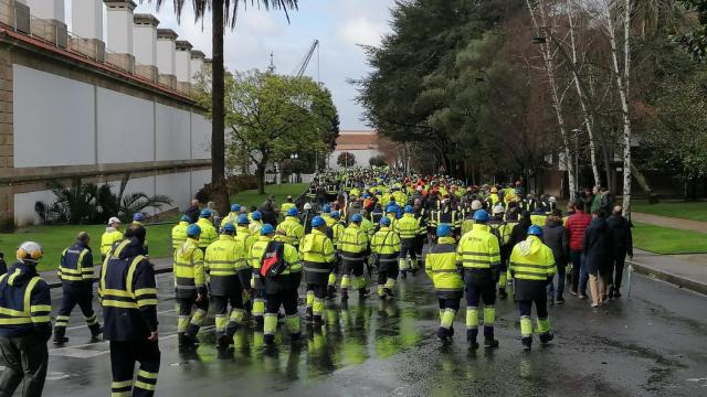 Imagen de archivo de una protesta de los trabajadores de Navantia Ferrol