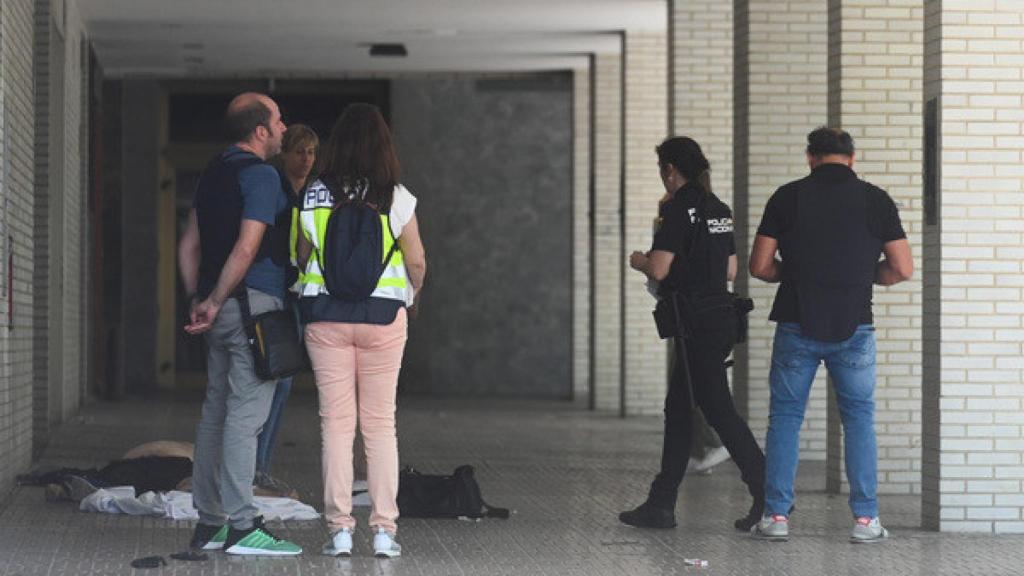 La Policía Nacional en el lugar