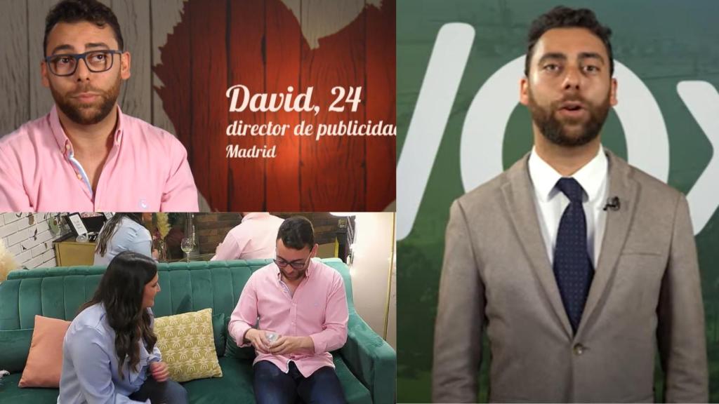 Un par de imágenes de Vasegh en el programa y una captura de un vídeo de VOX.