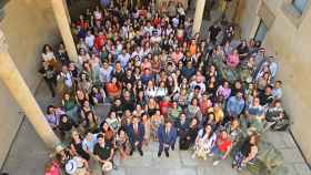 Recepción en la Torre de Anaya a estudiantes y profesores de español de Brasil y Estados Unidos