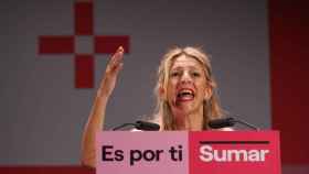 La candidata de Sumar a la Presidencia del Gobierno, Yolanda Díaz, participa en Valladolid.