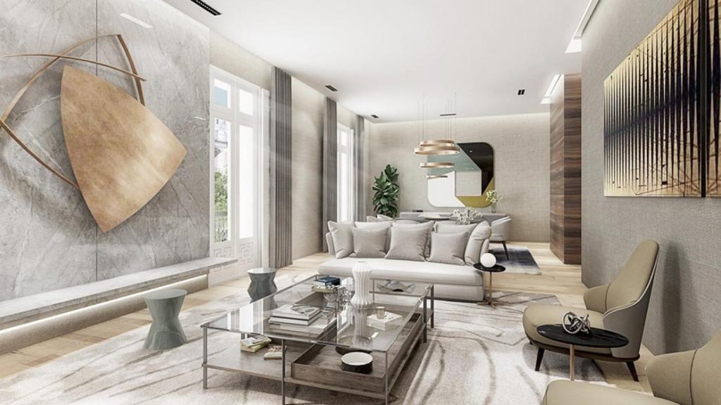 Render del ático en venta en General Oraá 9.