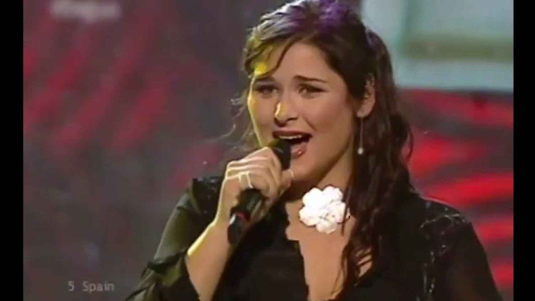 Rosa López durante una de sus actuaciones en 'Operación Triunfo'.