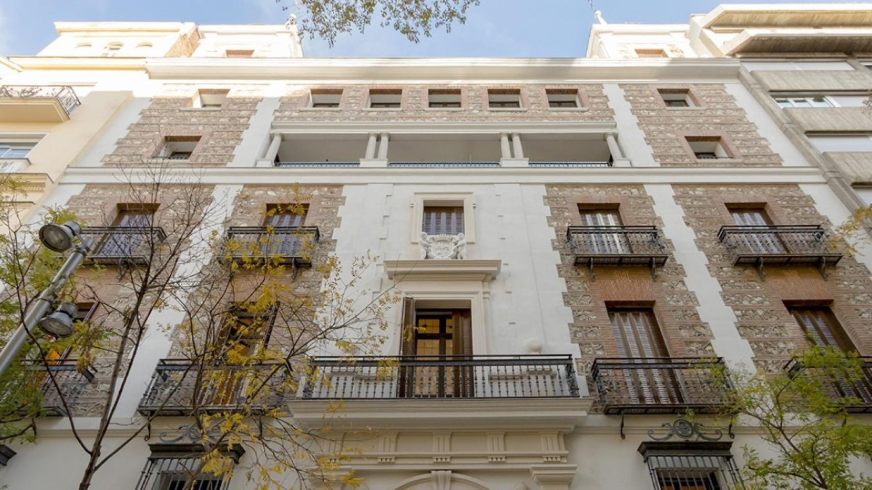 Fachada del edificio de General Oraá 9, en Madrid.