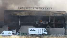 Incendio de la fábrica de Embutidos Santa Cruz en Bembibre