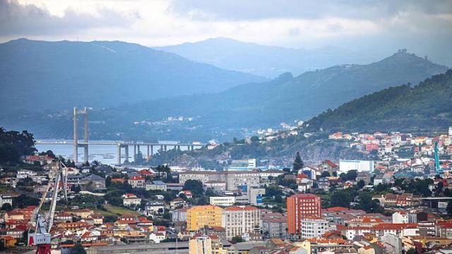 Vista aérea de Vigo.