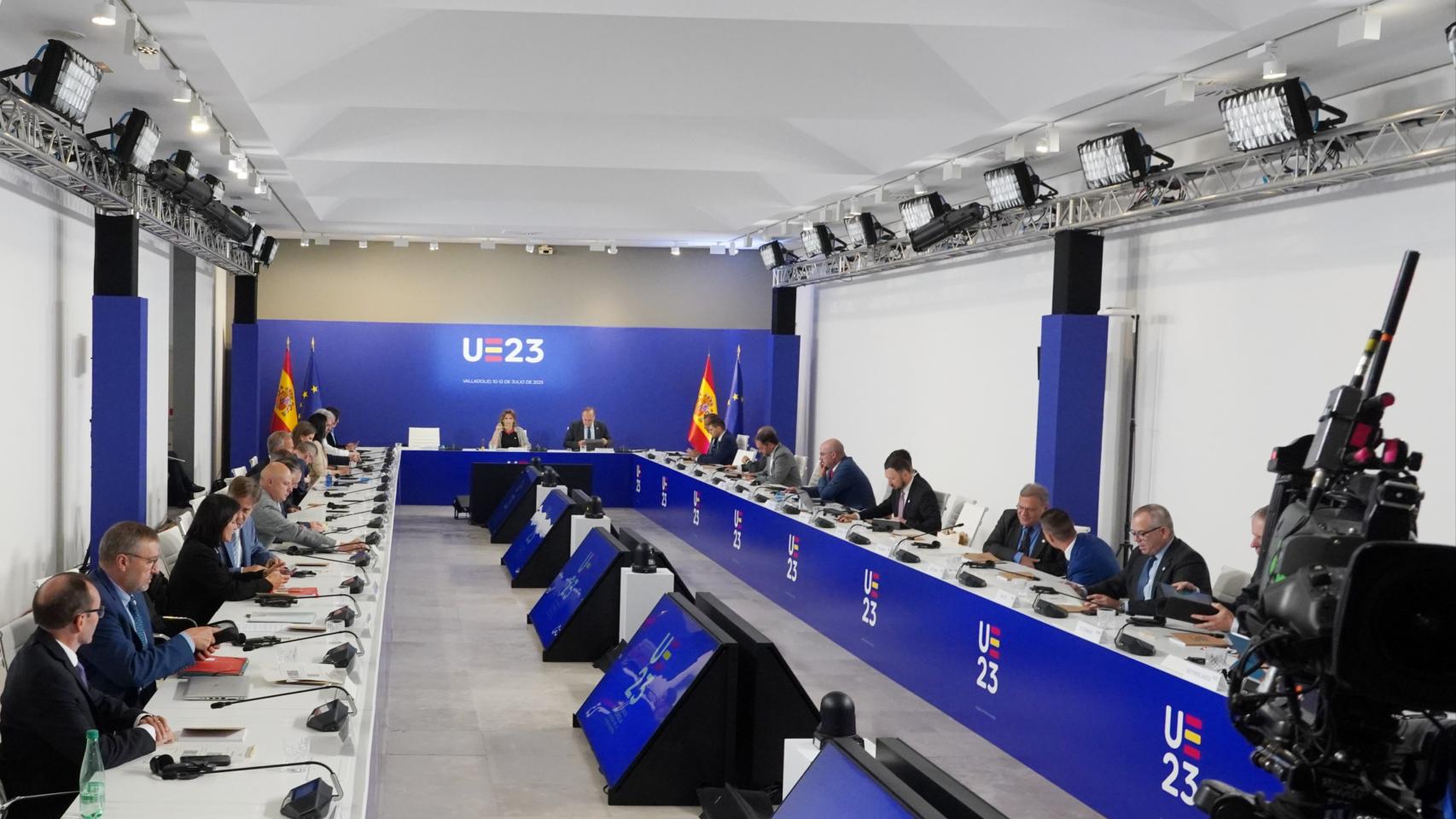 Imagen de la reunión del Consejo de la UE, este lunes en Valladolid.