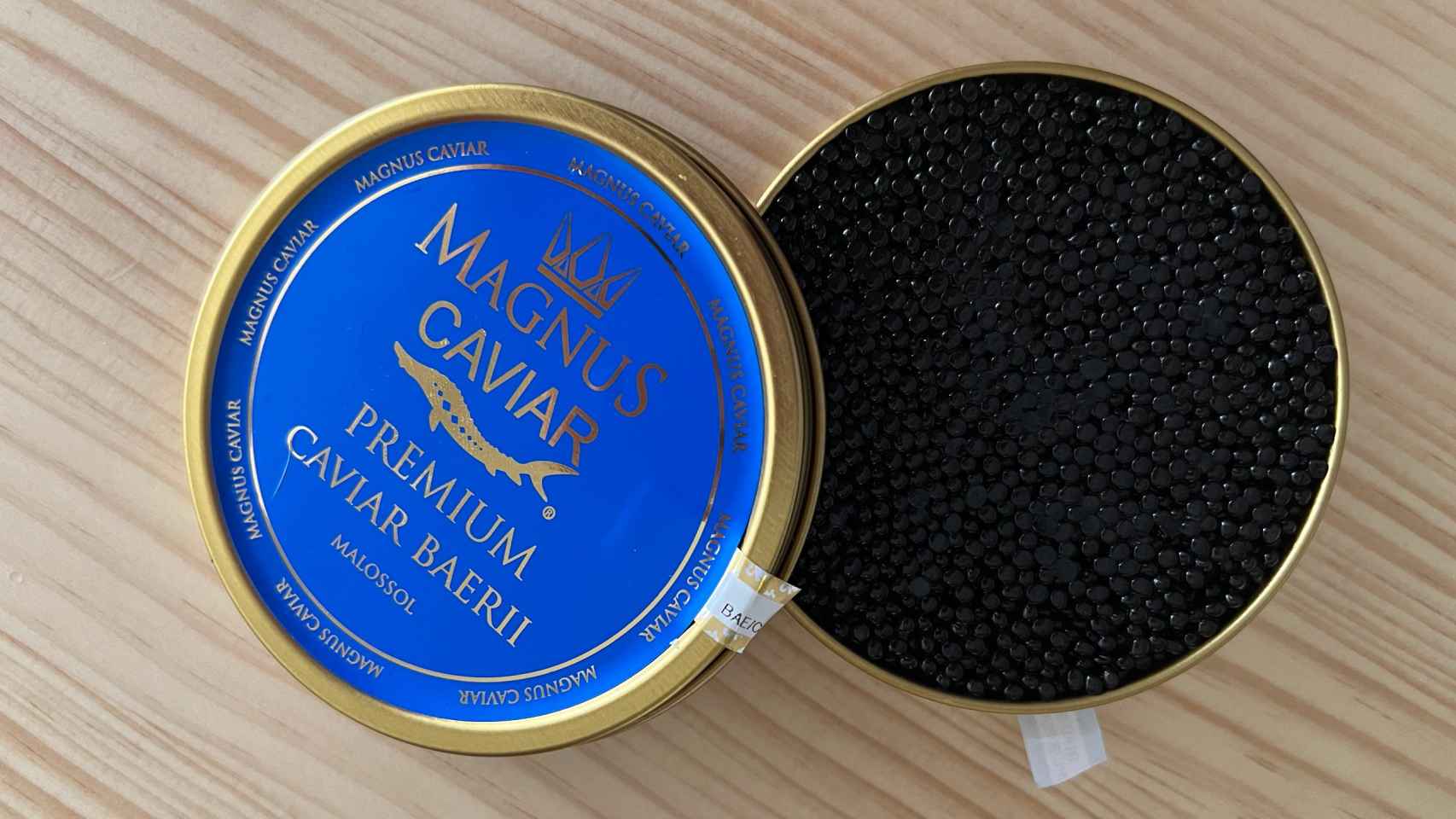 Lata de caviar de esturión Baerii