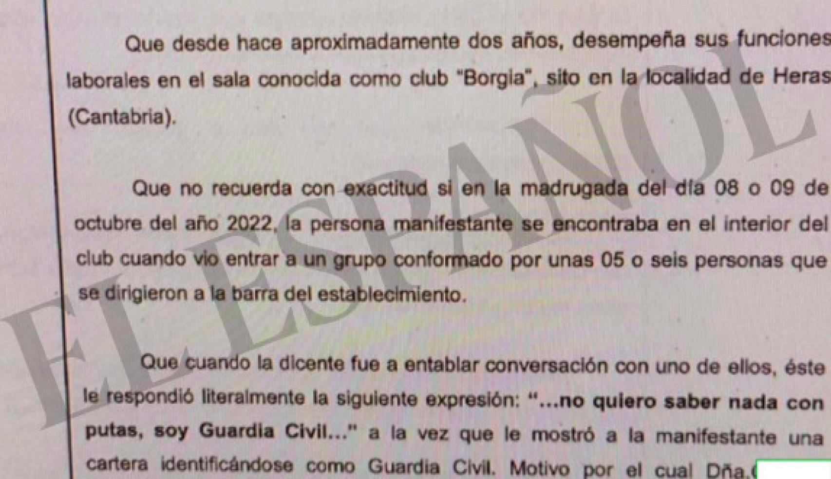 Dejan sin sanción a un guardia civil que usó su placa para no pagar en un  burdel de Santander