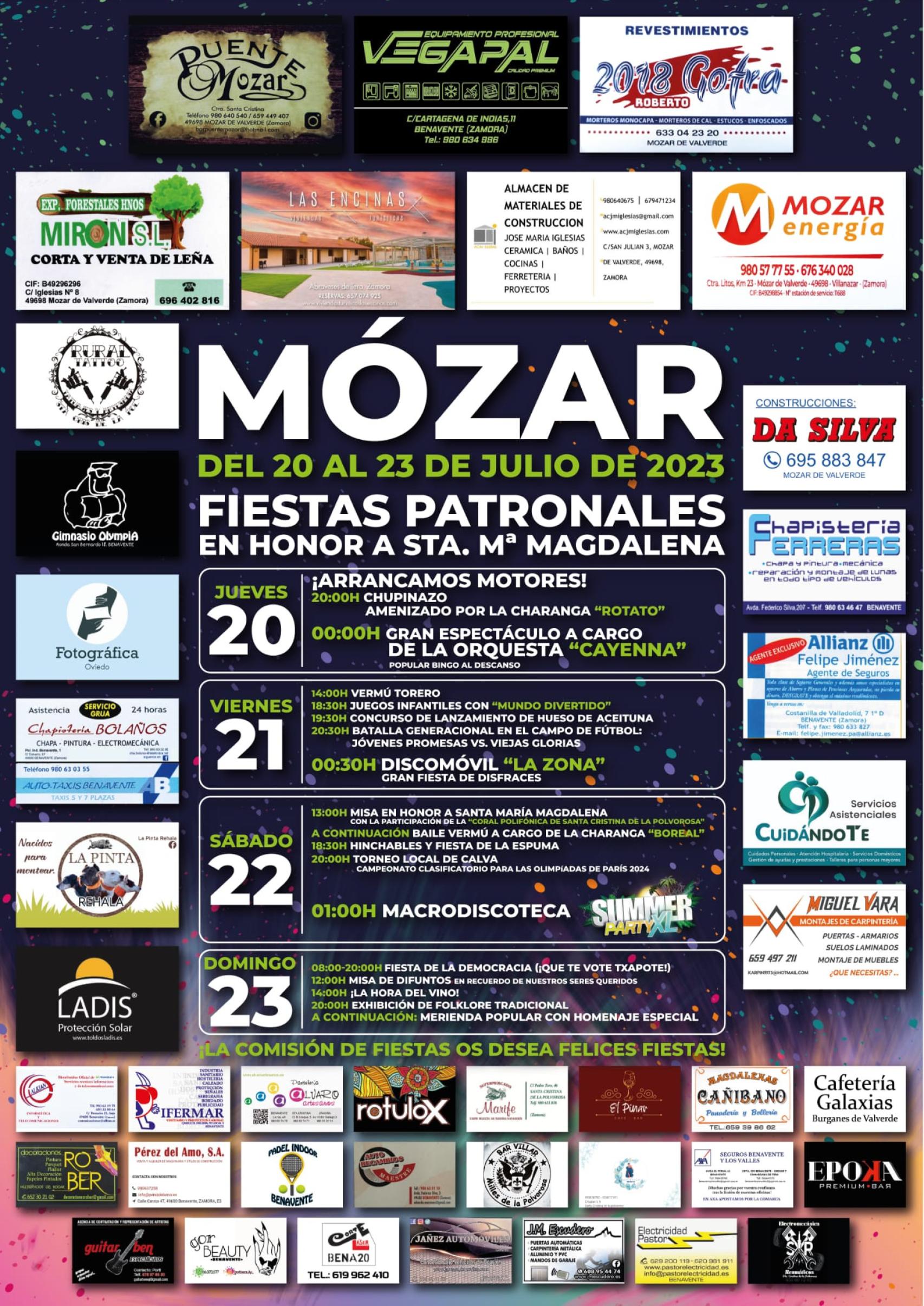 Cartel de las fiestas de Mózar de Valverde