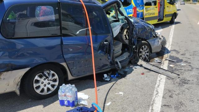 Accidente en la carretera N-525