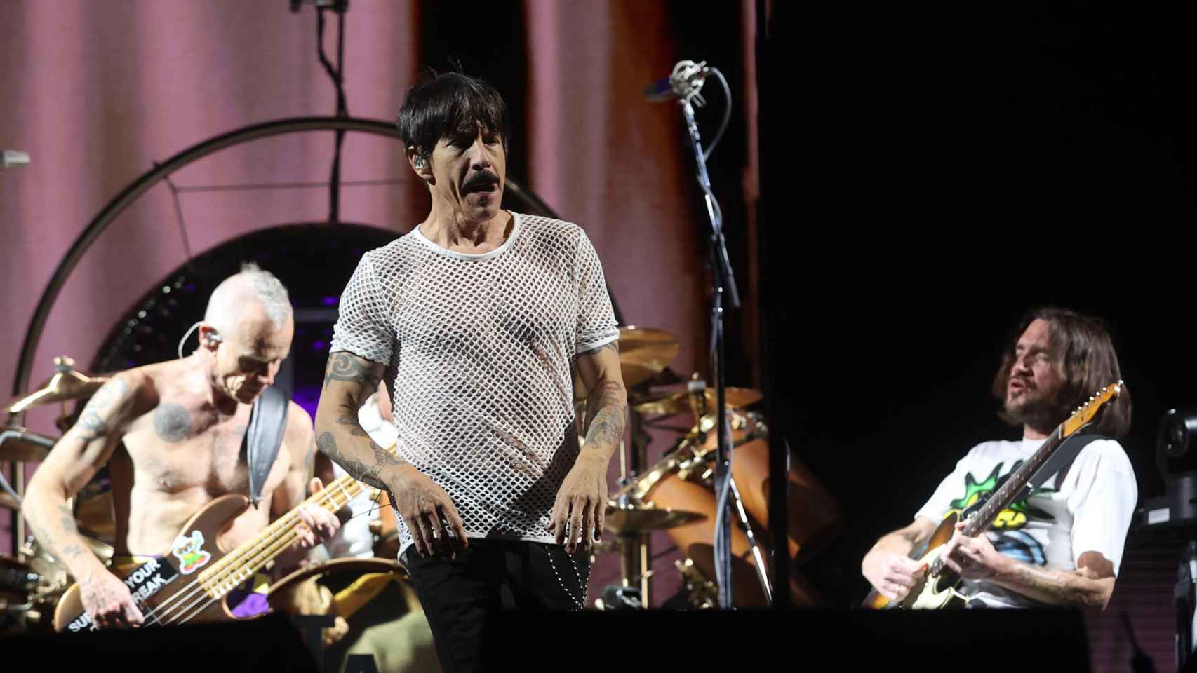 Red Hot Chili Peppers, con su cantante Anthony Kiedis al frente, en su concierto del sábado en Mad Cool. Foto: EFE/Kiko Huesca