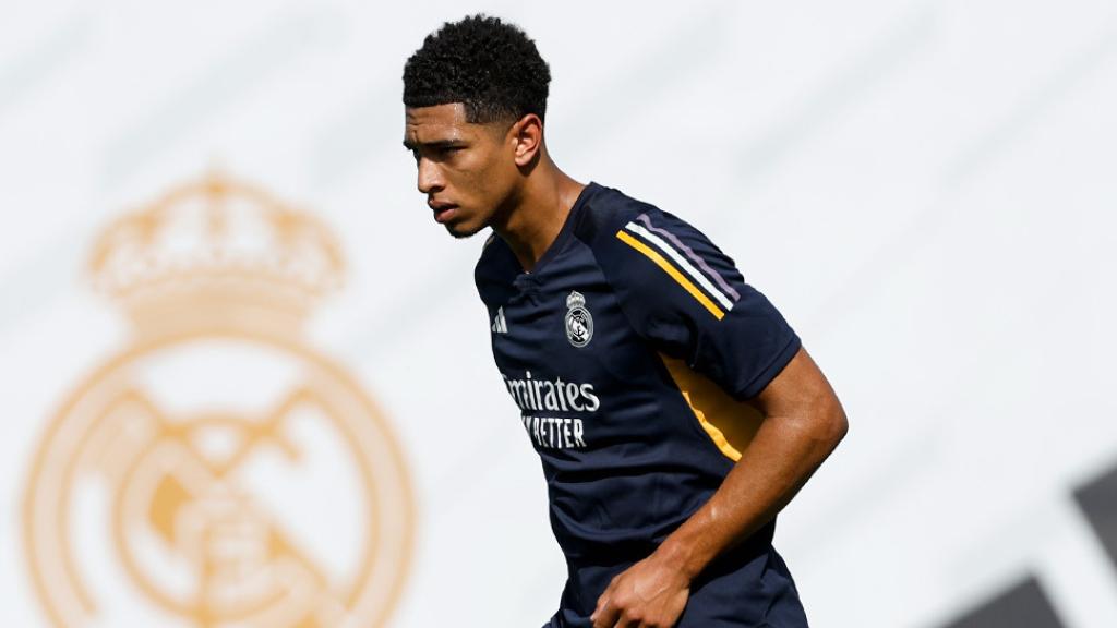 Jude Bellingham, en su primer entrenamiento como futbolista del Real Madrid