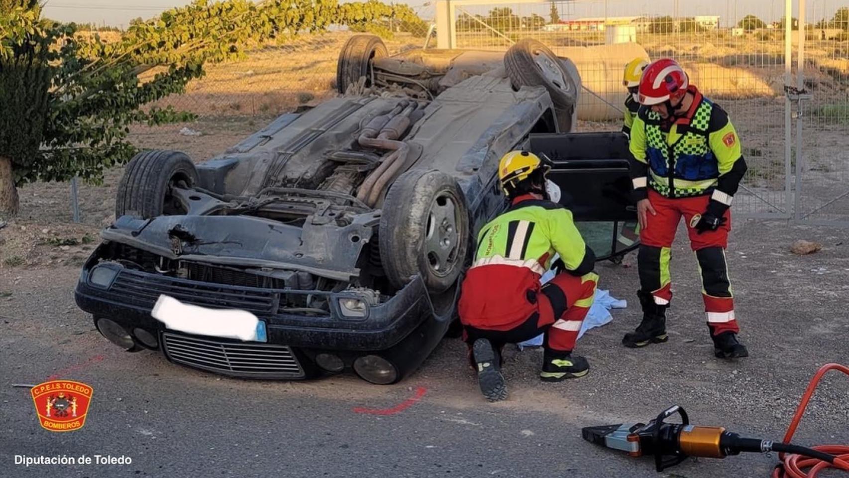 Accidente en La Guardia (Toledo) en julio de 2023. Foto: CPEIS Toledo.