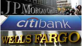 Logos de Morgan Chase Bank, Citibank y Wells Fargo & Co.