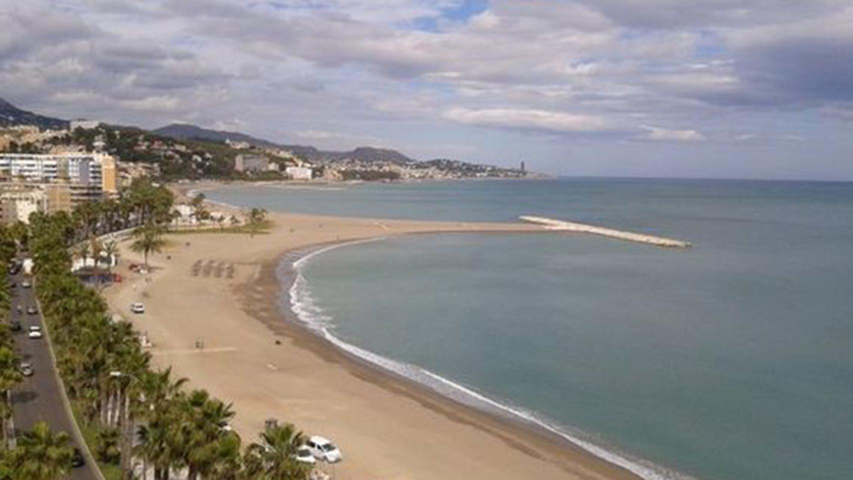 Imagen de la playa de La Malagueta, en Málaga capital.